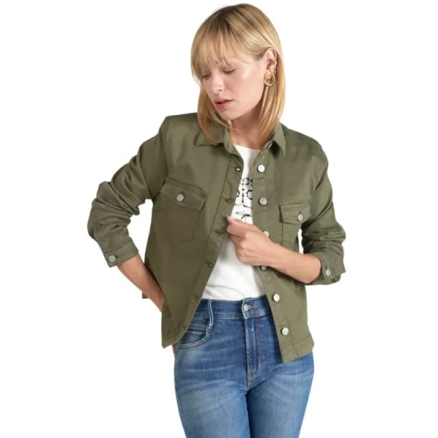 Le Temps des cerises Womens denim jacket Le Temps des cerises Lilly Vert Female S
