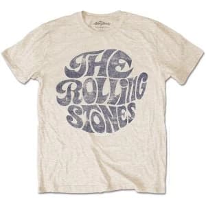 The Rolling Stones - Vintage 1970s Logo Unisex Large T-Shirt - Neutral