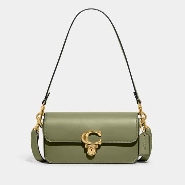 Coach Glovetanned Leather Studio Baguette Bag Green female CE331 B4/MX