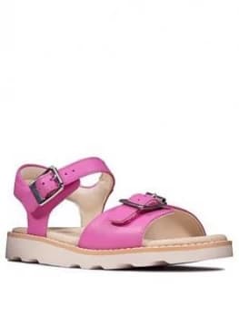 Clarks Crown Bloom Girls Sandal - Pink