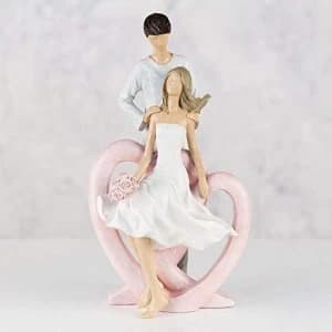 Resin Figurine - Man Holding Lady with Flowers
