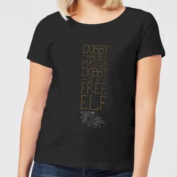 Harry Potter Dobby Is A Free Elf Womens T-Shirt - Black - XXL