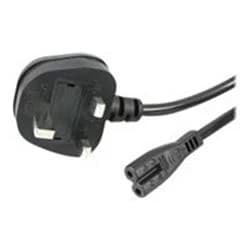 StarTech 1m Laptop 2 Slot C7 Power Cord BS 1363 UK Plug
