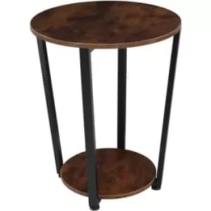 Bedside table Swindon - lamp table, side table, bed side cabinet - industrial dark - industrial dark