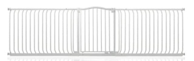 Safetots Curved Top Safety Gate, 271Cm - 280Cm, Matt White, Pressure Fit Stair Gate