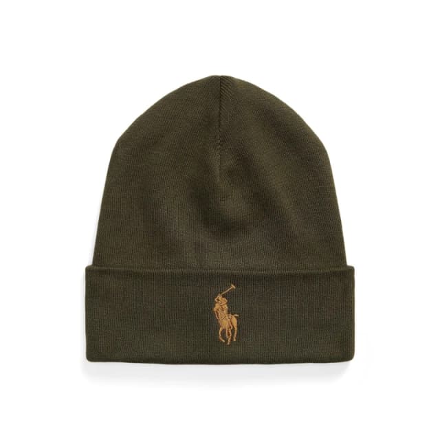 Polo Ralph Lauren Combed Cotton Beanie Company Olive unisex One Size