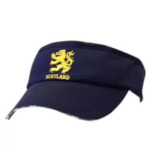 Scotland Lion Embroidered Visor Cap (One Size) (Navy)