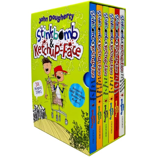 Stinkbomb & Ketchup-Face Series 6 Books Collection Box Set By John Dougherty (Badness of Badgers, Quest for the Magic Porcupine) John Dougherty Books