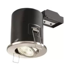 Collingwood Adjustable IP20 Fire-Rated PAR16 LED GU10 Downlight Brushed Steel - CWFRC008