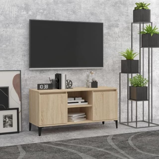 VIDAXL Vidaxl - tv Cabinet with Metal Legs Sonoma Oak 103.5x35x50cm 8720286357804