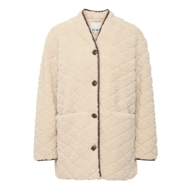 Ichi Womens fur jacket Ichi Solava Beige Female 40