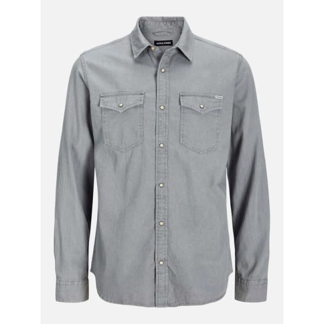 Jack and Jones Sheridan Denim Shirt Mens Lt Grey Melange male L