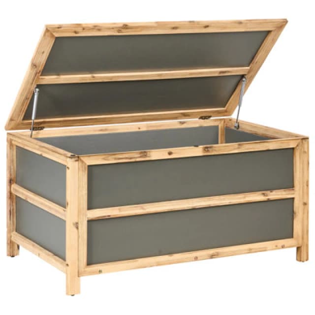 Beliani Storage Box Acate 121cm 72cm Grey