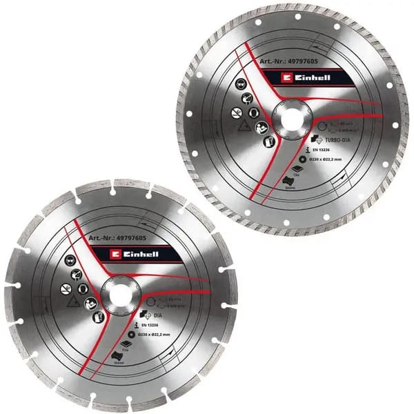 Einhell Einhell KWB 49797605 2 Piece Diamond Cutting Disc Set 230 mm Angle Grinder 49797605