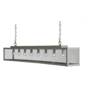 Zenia 8 Light Straight Bar Pendant Ceiling Light Gray