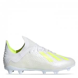 adidas X 18.1 Junior FG Football Boots - White/SolYellow