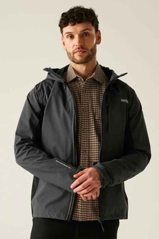 Regatta Mens 'Birchdale' Waterproof Shell Jacket in Charcoal Size: 5XL Charcoal Male 5XL