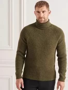 Superdry Studios Chunky Roll Neck, Moss Size M Men