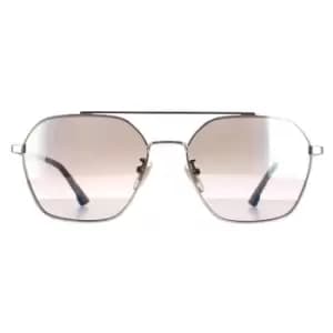 Aviator Shiny Palladium Smoke Silver Mirror SPL771 Vibe 2