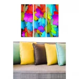 MDF1251979 Multicolor Decorative MDF Painting (3 Pieces)
