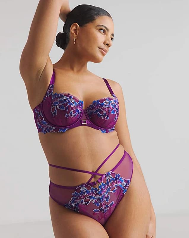 Ann Summers Nocturnal Bloom High Waist Brazilian Purple