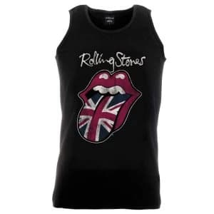 The Rolling Stones - Union Jack Tongue Unisex Large T-Shirt - Black