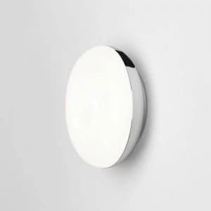 LED 1 Light Small Bathroom Flush Ceiling Light Polished Chrome IP44