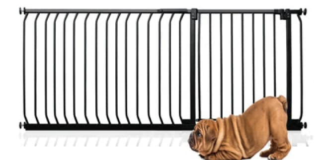 Bettacare Elite Pressure Dog Gate, 171Cm - 180Cm, Matt Black, Pressure Fit Pet Gate For Dog And Puppy