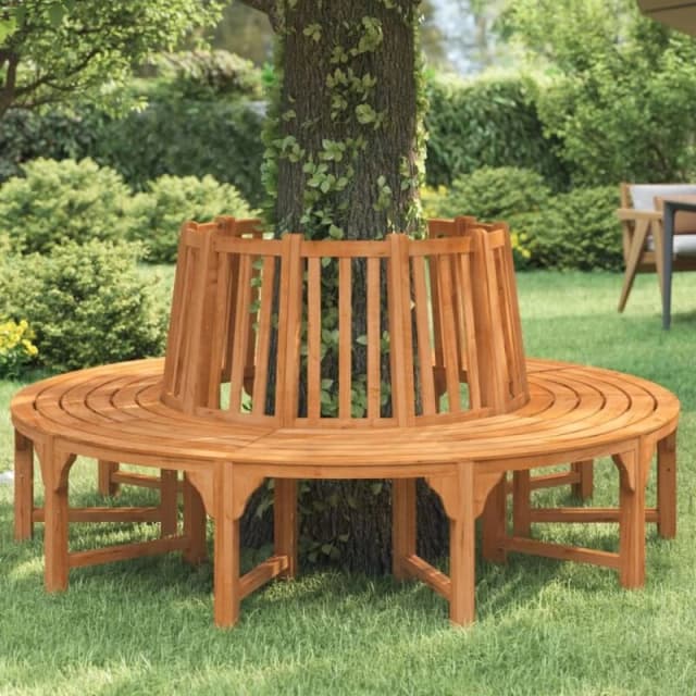 VIDAXL Round Tree Bench Ø208cm Solid Wood Eucalyptus Vidaxl 8720845689308