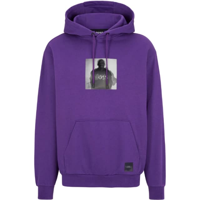 Boss Mens Khaby Pull Over Hoodie Dark Purple male S