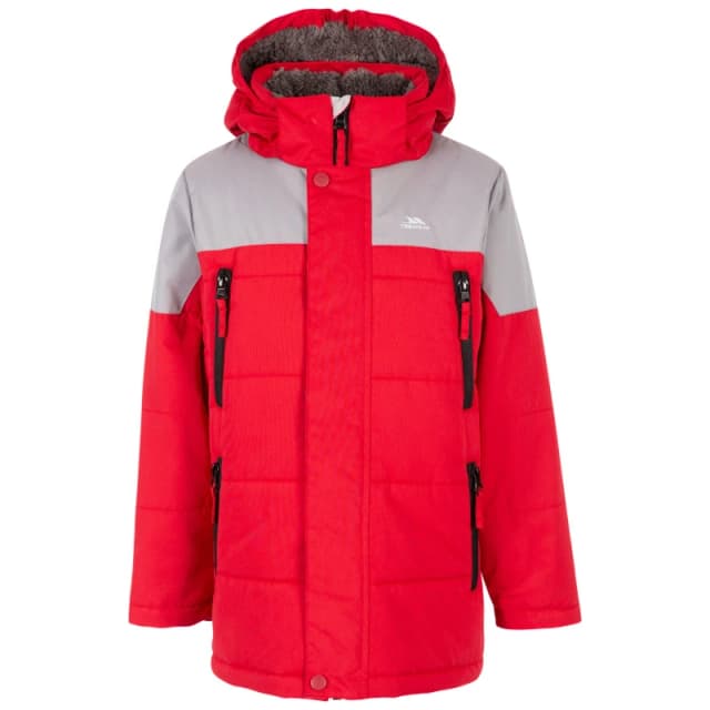 Trespass Kids Recoil Insulated Puffer Jacket Red male 2-3 Yrs