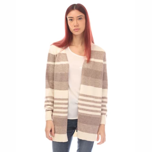 Only Lesly Striped Open Cardigan - Beige Beige 8