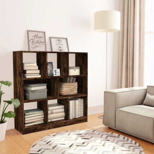 VIDAXL Vidaxl - Book Cabinet Smoked Oak 97.5x29.5x100cm Engineered Wood 8720845694098