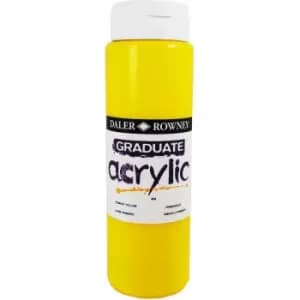 Daler-Rowney 123500603 Graduate Acrylic Paint 500ml Primary Yellow