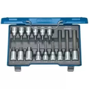Gedore 6129360 Allen Bit set 15 Piece 1/2 (12.5 mm)