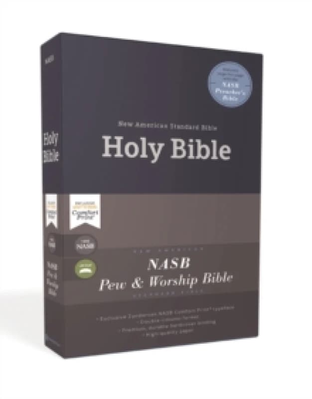 NASB, Church Bible (Pew Bible), Hardcover, Blue, 1995 Text, Comfort Print. Hardback. By Zondervan Books