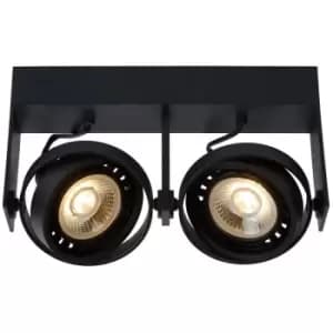 Lucide GRIFFON - Twin Ceiling Spotlight - LED Dim to warm - GU10 - 2x12W 2200K/3000K - Black