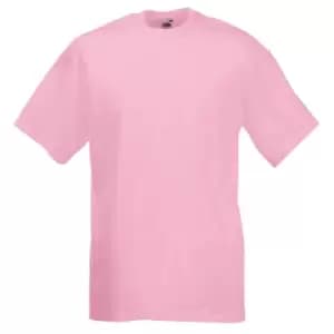 Fruit Of The Loom Mens Valueweight Short Sleeve T-Shirt (M) (Light Pink)
