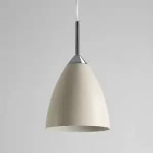 Joel 1 Light Dome Ceiling Pendant Cream, E27