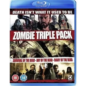 Zombie Triple (Survival Of The Dead/Day of The Dead (Remake)/Diary of The Dead) Bluray