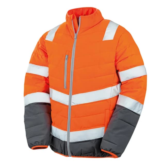 Result Result Men Safeguard Soft Padded Safety Jacket in Orange Size: 4X-Large Orange 4XL Male 5057819480931