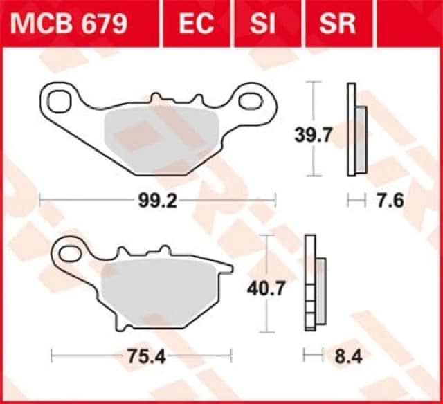 TRW Lucas Brake pad MCB679