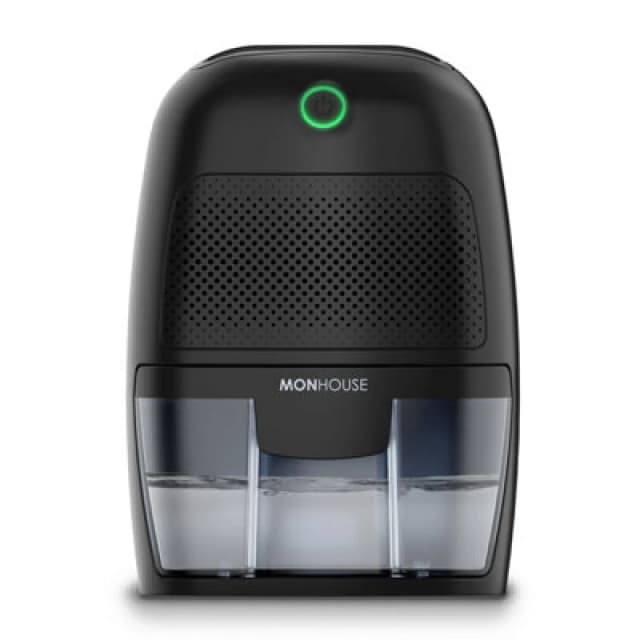 Monhouse Dehumidifier 600Ml Portable, Compact And Quiet Moisture Absorber - Mini Electric Mould Remover For Home - Black