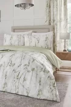 'Wild Stems' Heritage Floral Print Reversible Duvet Cover Set