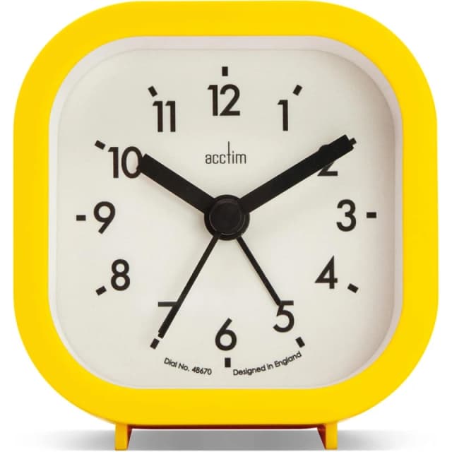Acctim Acctim Robyn Mini Bedside Yellow Alarm Clock 16301