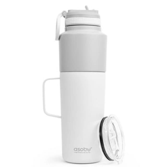 asobu Insulated Stainless Steel Twin Pack Water Bottle White 591ml/ 887ml White