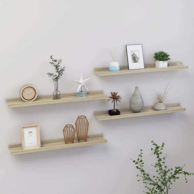 VIDAXL Vidaxl - Wall Shelves 4 pcs Sonoma Oak 60x9x3cm 8720286417867
