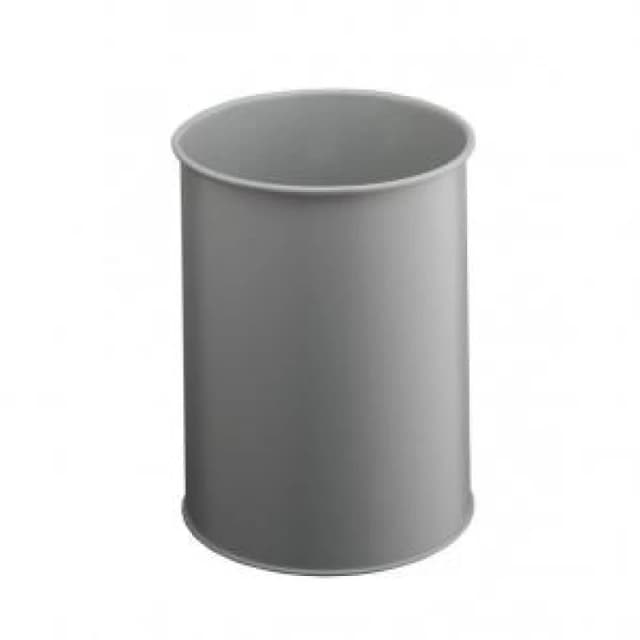 Durable Metal Waste Bin 15L Grey