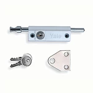 Yale Locks P124 Door Push Bolt White Finish Visi