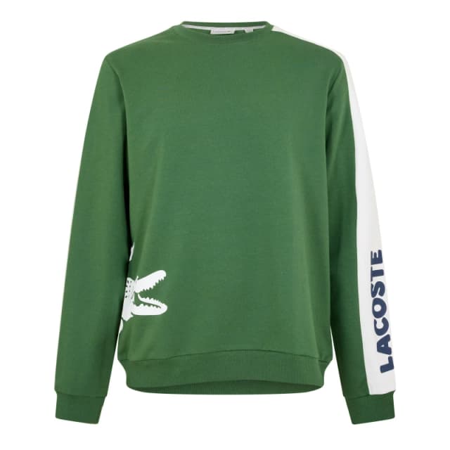 Lacoste Printed Lounge Sweatshirt - Green Green XL